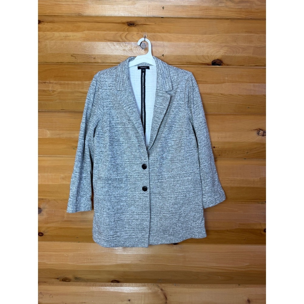 Torrid Studio Double Knit Boyfriend Blazer Women's Size 1 (1X) Longline Career